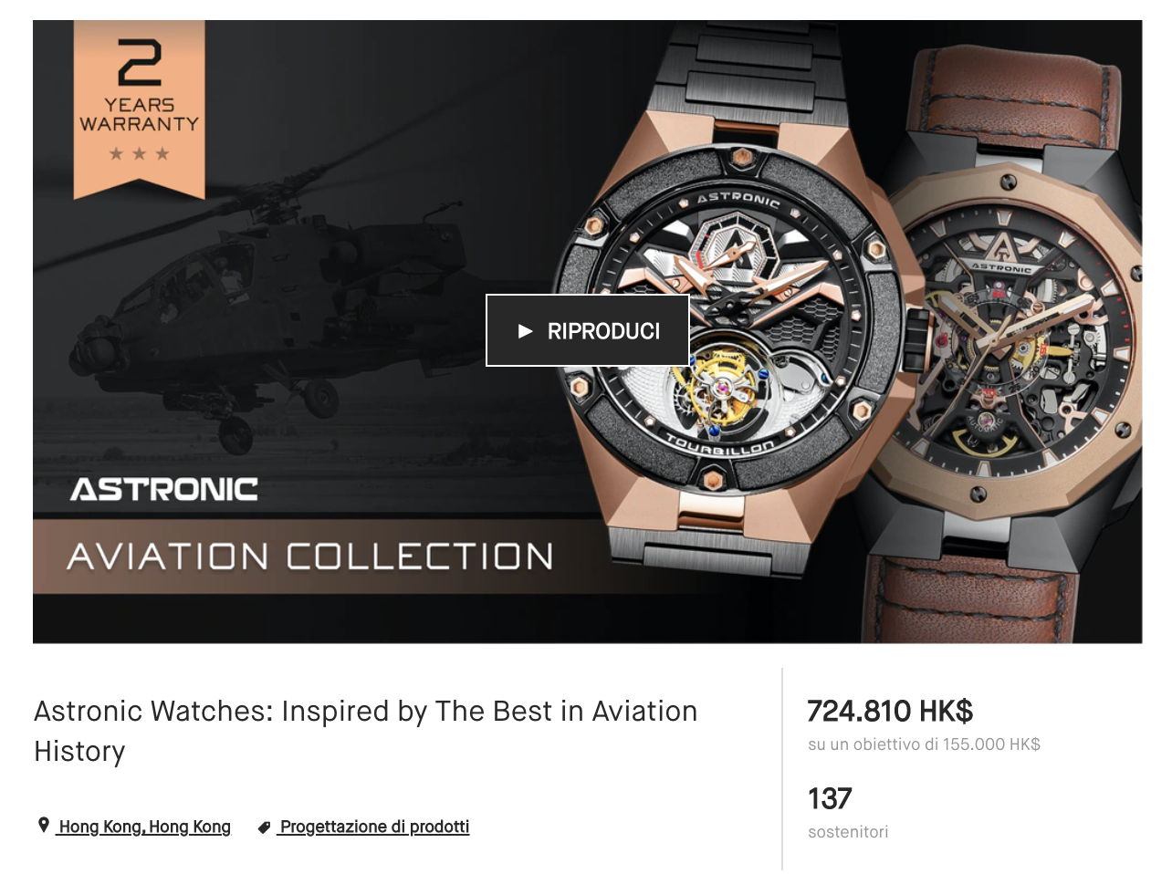 astronic watches campaign